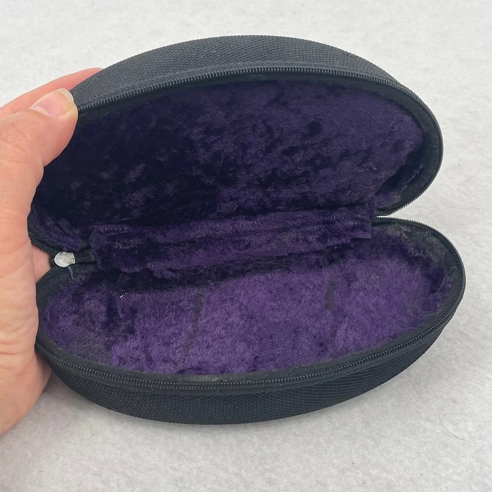 Oakley Large Soft Vault Sunglasses Case Black Ballistic Nylon Purple Lining